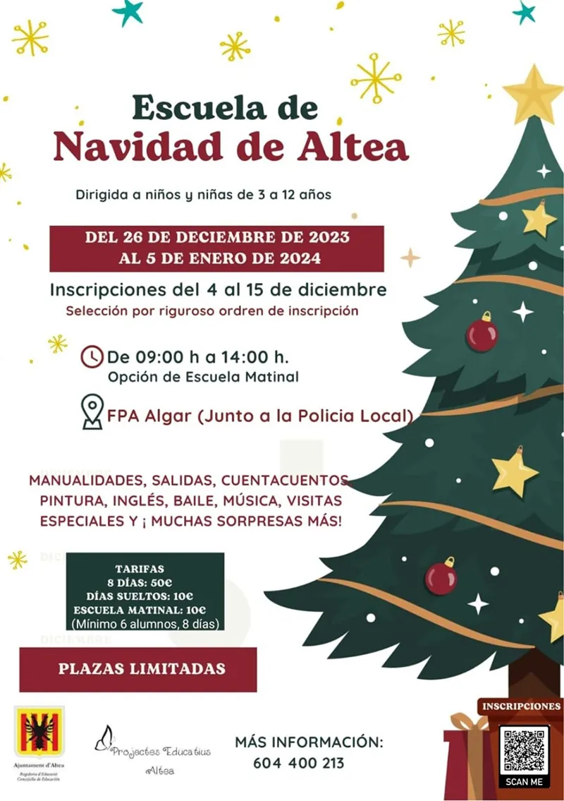 Altea · Educación presenta una nueva edición de la “Escola de Nadal”